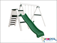 30615 - Beyaz Renkli Ah�ap Bah�e Sal�ncak Seti