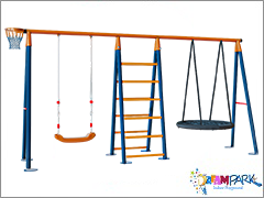 30719 - Ekonomik Metal T�rmanmal� Bah�e �ocuk ve Bebek Sal�ncak Seti