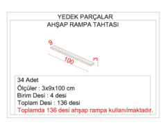 5385 - Ahap Rampa Tahtas (34 adet)