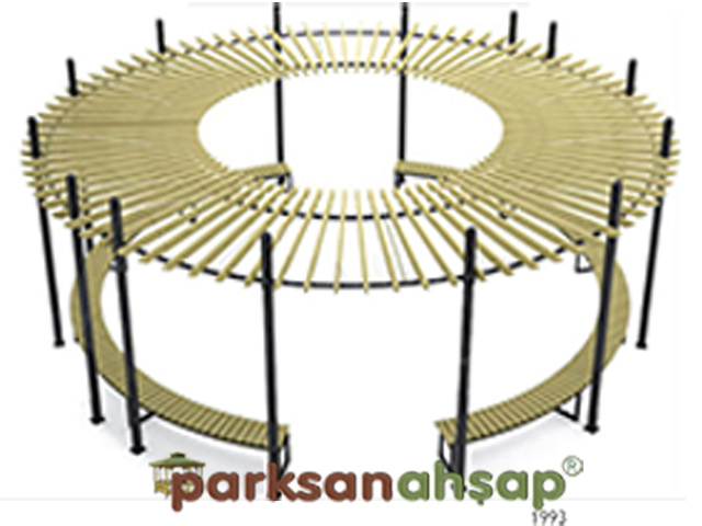 Ah�ap - Metal Daire Pergole - �400cm - 70399